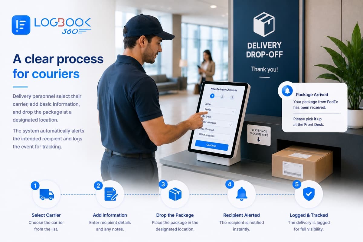 Recipient receiving delivery notification
